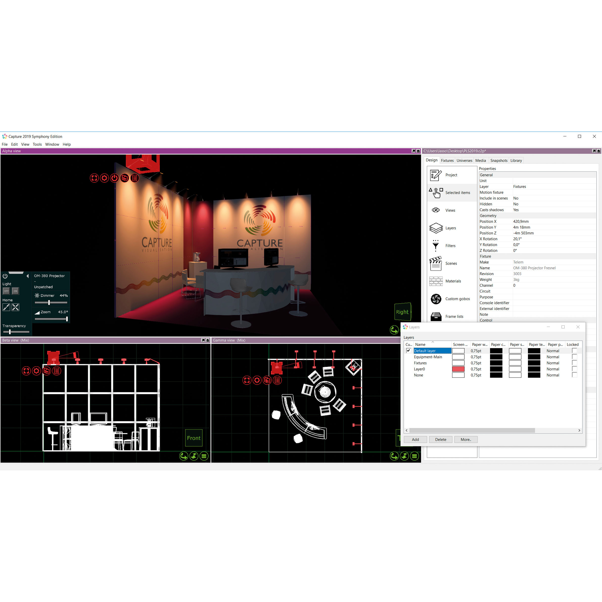 CAPTURE Upgrade Capture Solo to Duet Software per il controllo e il design della luce