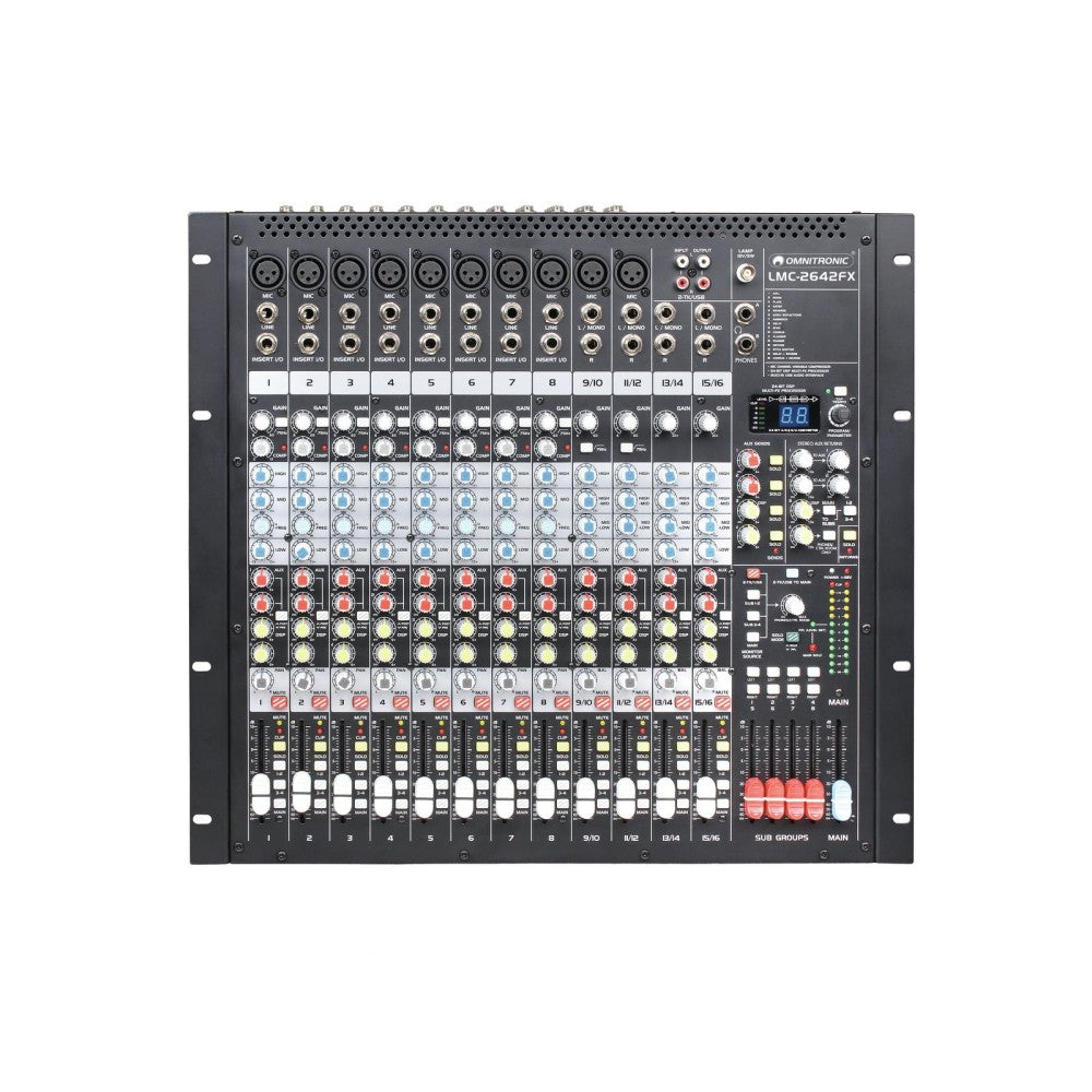 OMNITRONIC LMC-2642FX USB Mixer 16 canali con effetti e porta Usb
