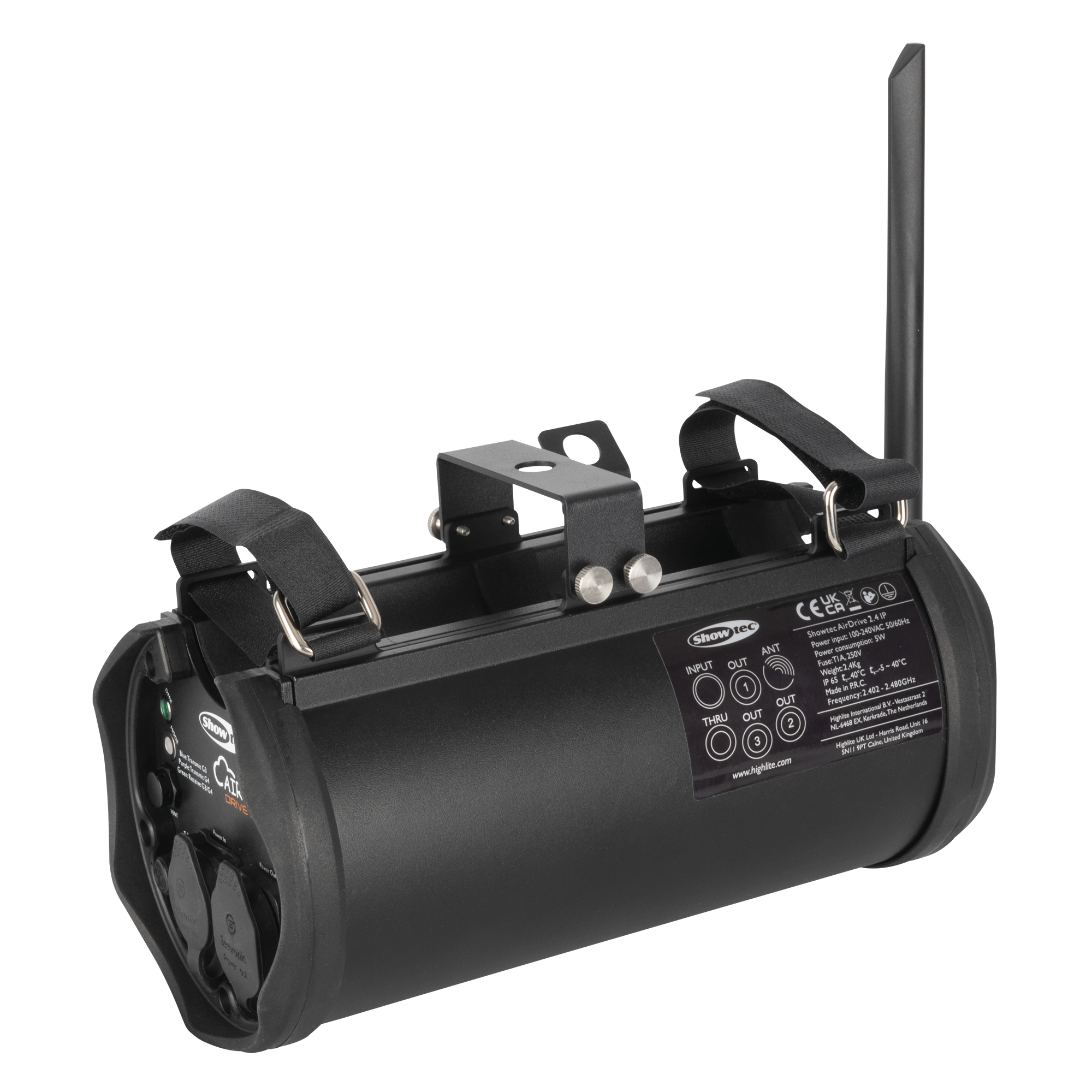 SHOWTEC AirDrive 2.4 IP 3-pin XLR DMX transceiver Ricetrasmettitore DMX a 3 pin XLR