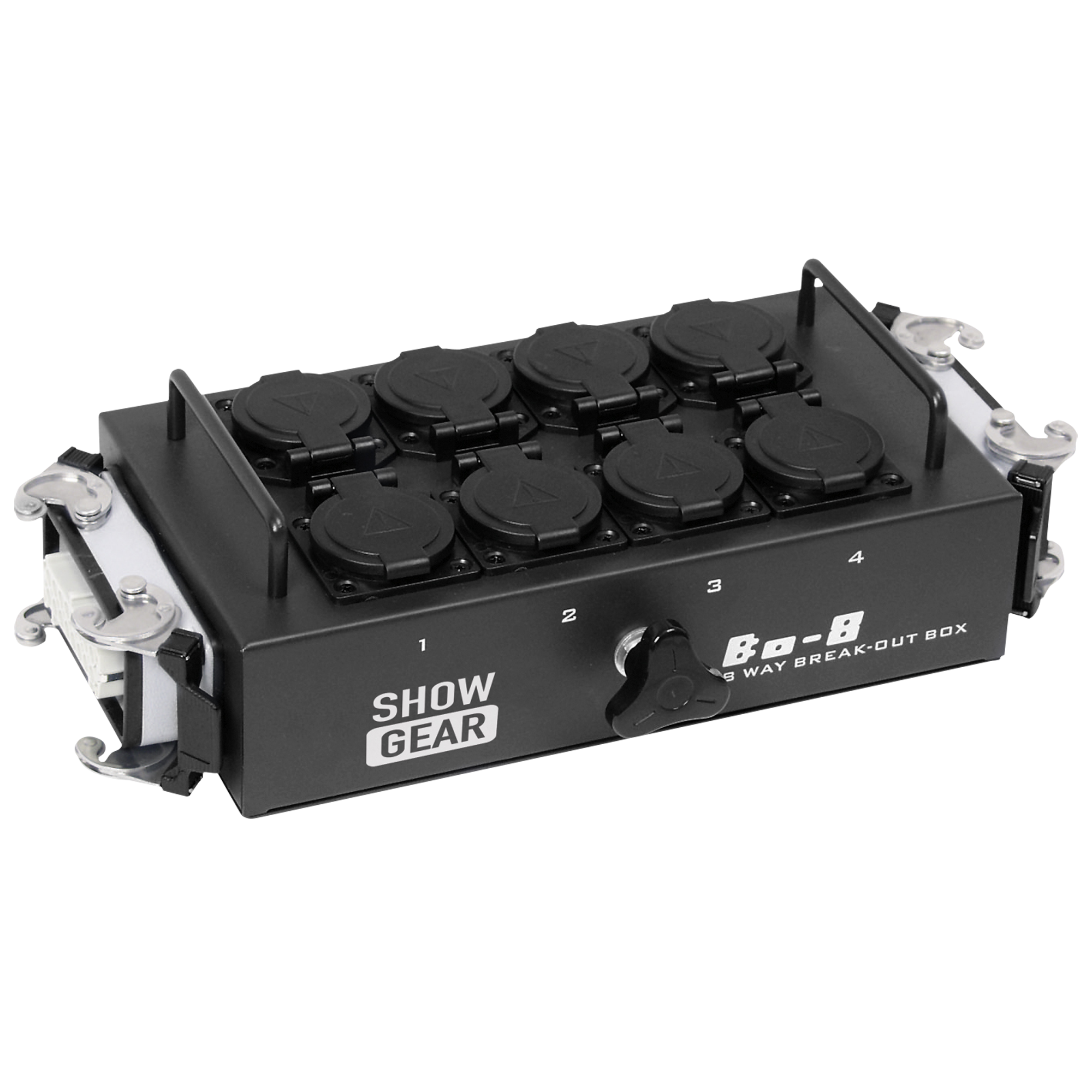 SHOWGEAR BO-8-S2 8 Schuko's and 2x 16-pin connector 8 prese schuko e 2x connettore a 16 poli