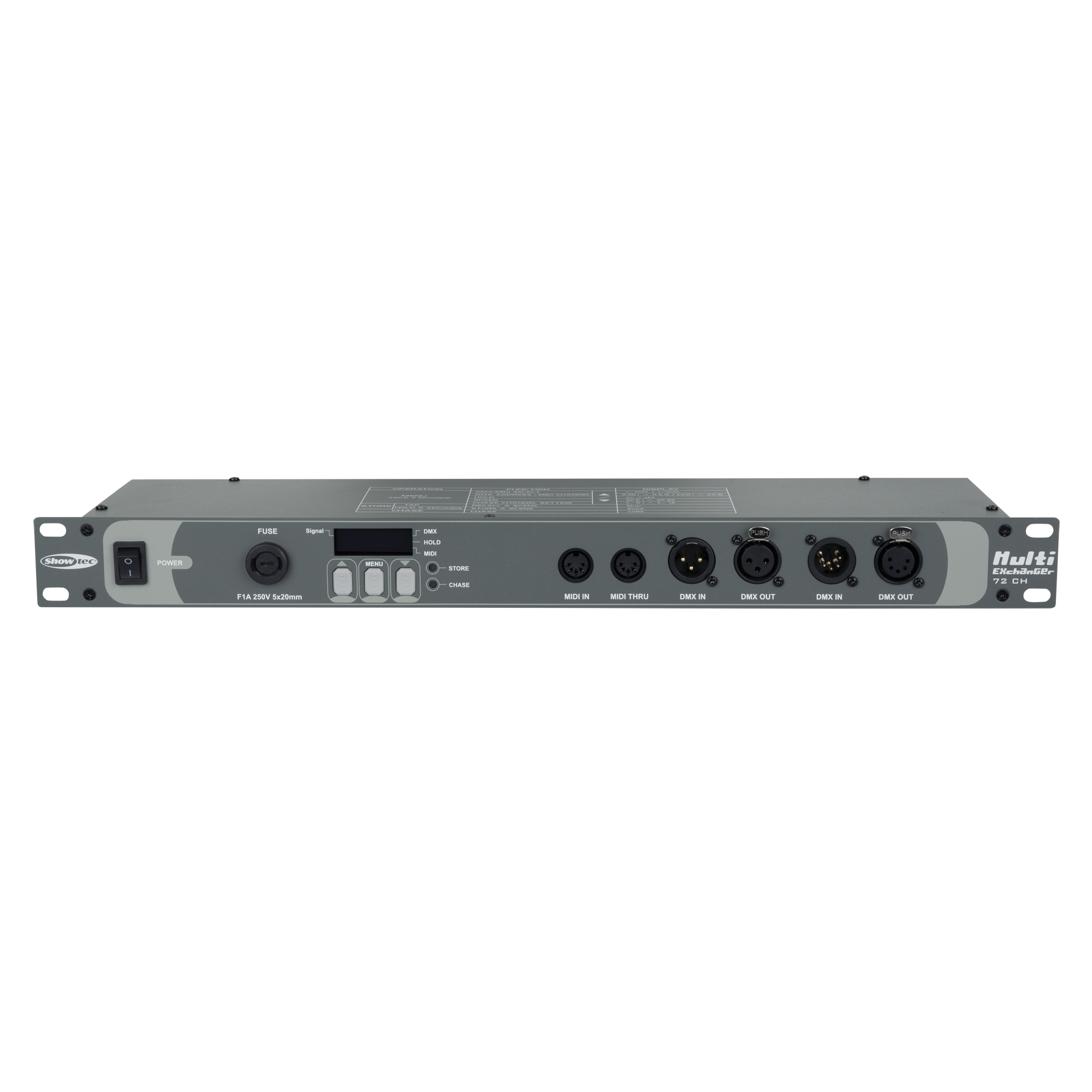 Showtec Multi Exchanger DMX512 to 72-channel ANALOGUE output Uscita DMX512 a 72 canali ANALOGICI
