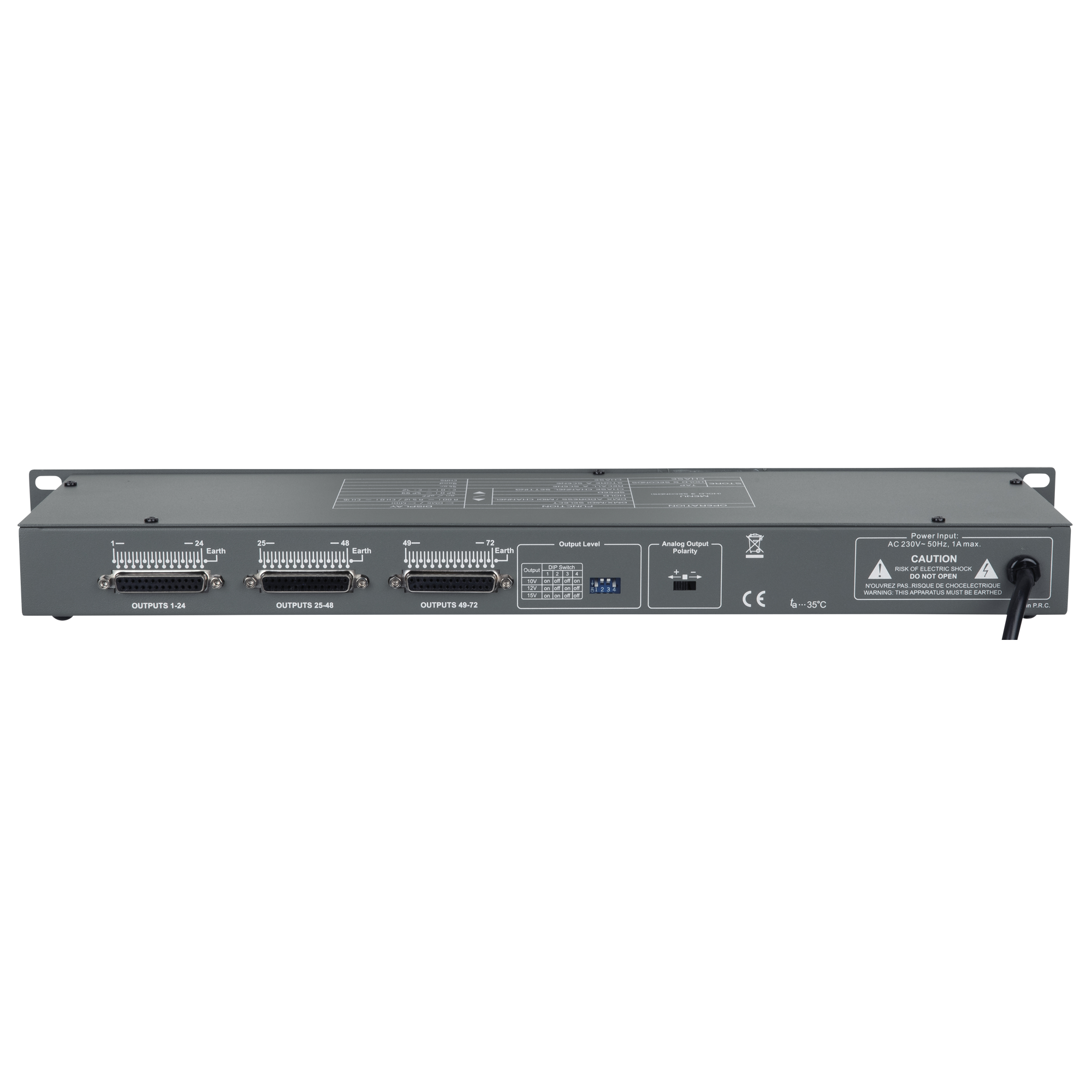 Showtec Multi Exchanger DMX512 to 72-channel ANALOGUE output Uscita DMX512 a 72 canali ANALOGICI