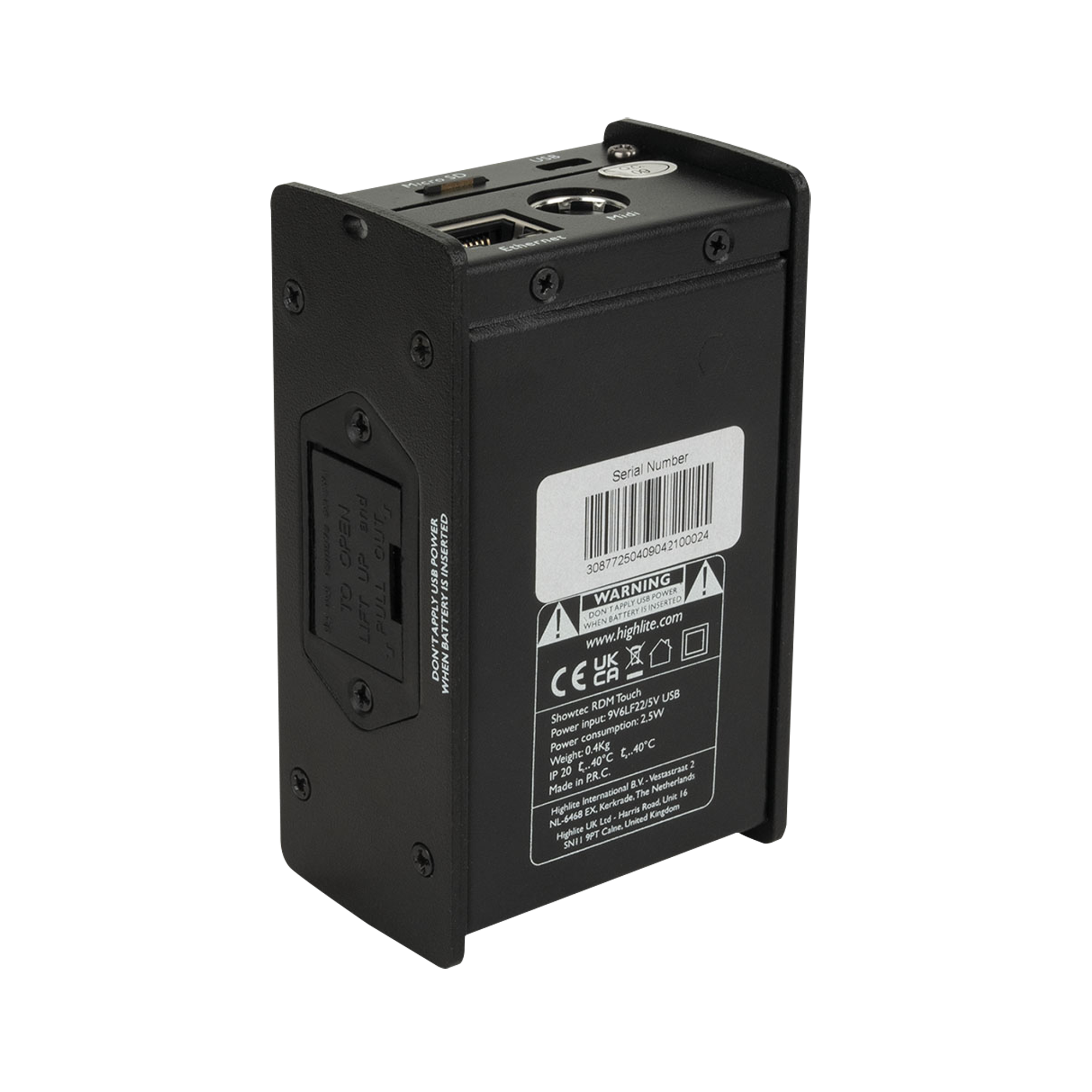 Showtec RDM Touch DMX/RDM + Art-Net + Midi DMX/RDM + Art-Net + Midi