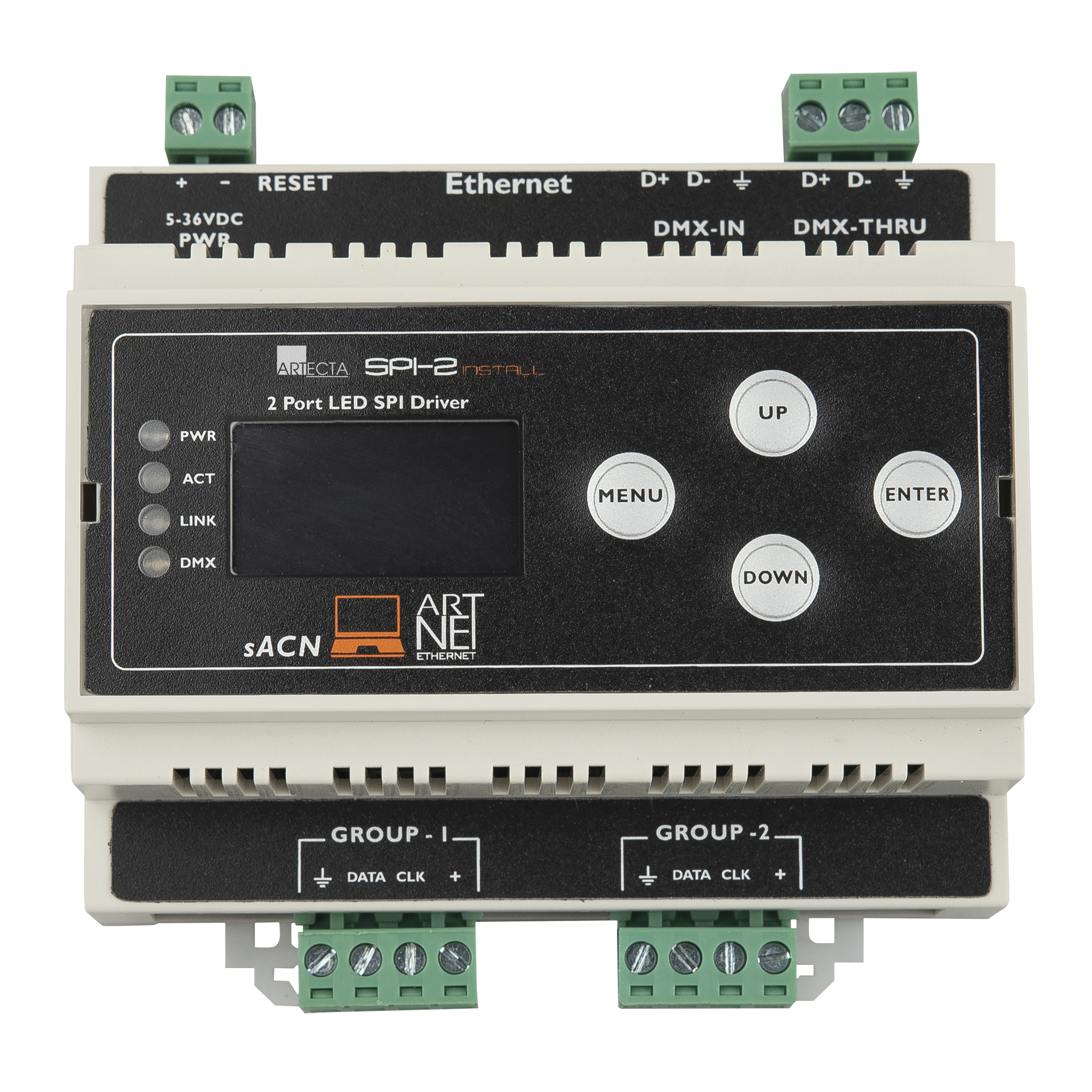 Showtec SPI-2 Install DIN rail Guida DIN