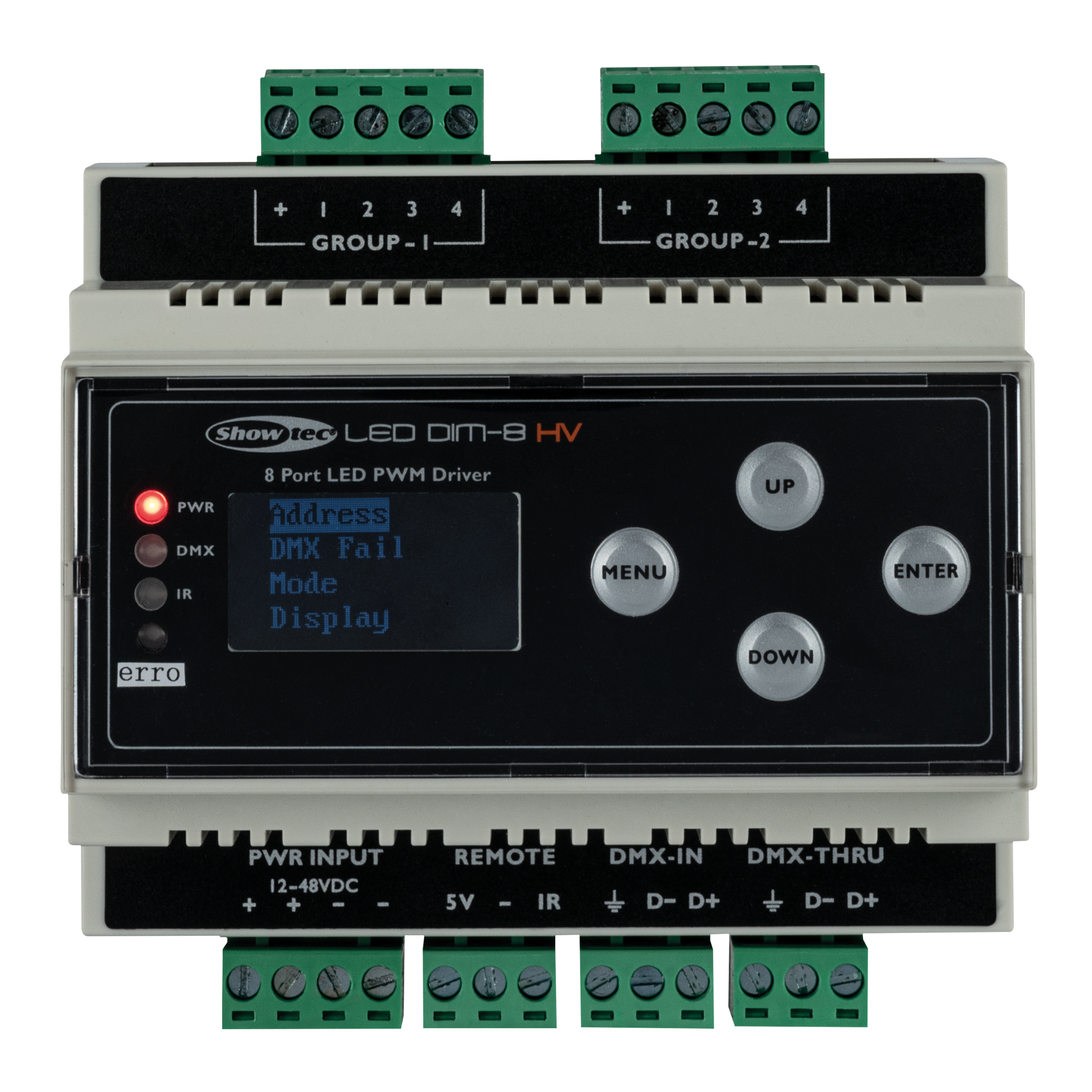 Showtec LED Dim-8 HV DIN rail Guida DIN