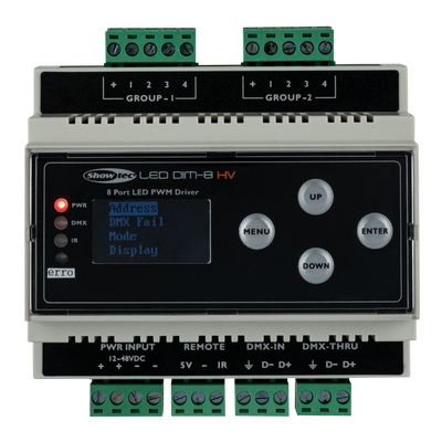 Showtec LED Dim-8 HV Guida DIN