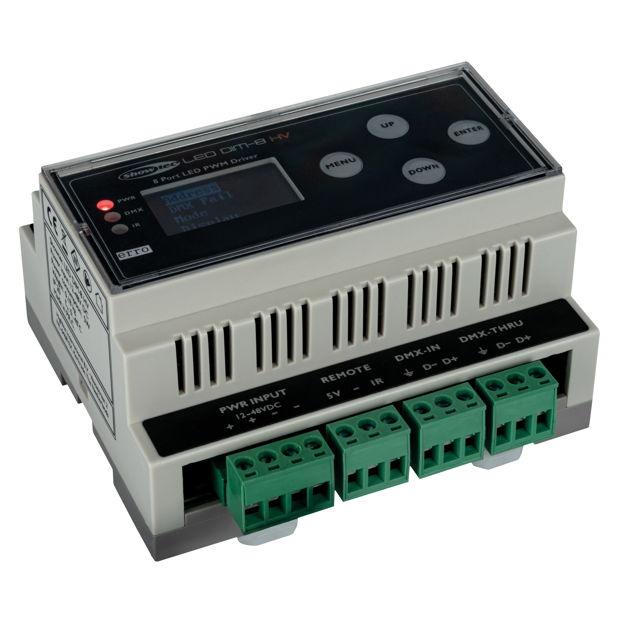 Showtec LED Dim-8 HV DIN rail Guida DIN