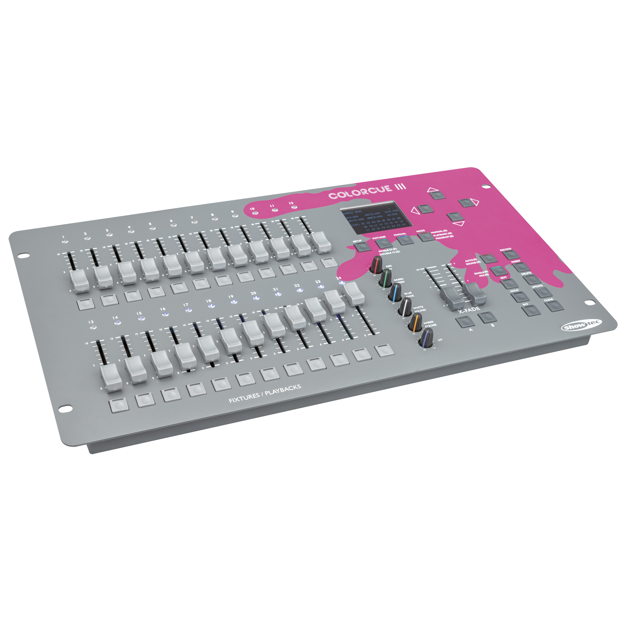 Showtec ColorCue 3 Intelligent 24-fader, 6-colour LED controller LED controller intelligente 24 fader, 6 colori