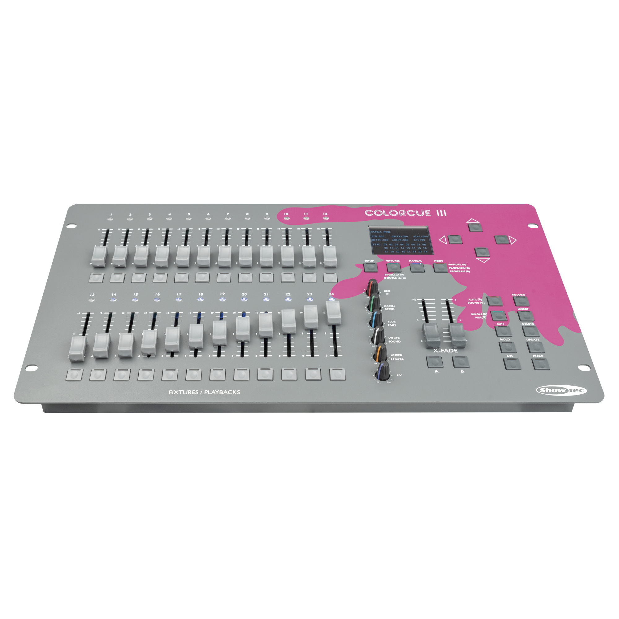 Showtec ColorCue 3 Intelligent 24-fader, 6-colour LED controller LED controller intelligente 24 fader, 6 colori