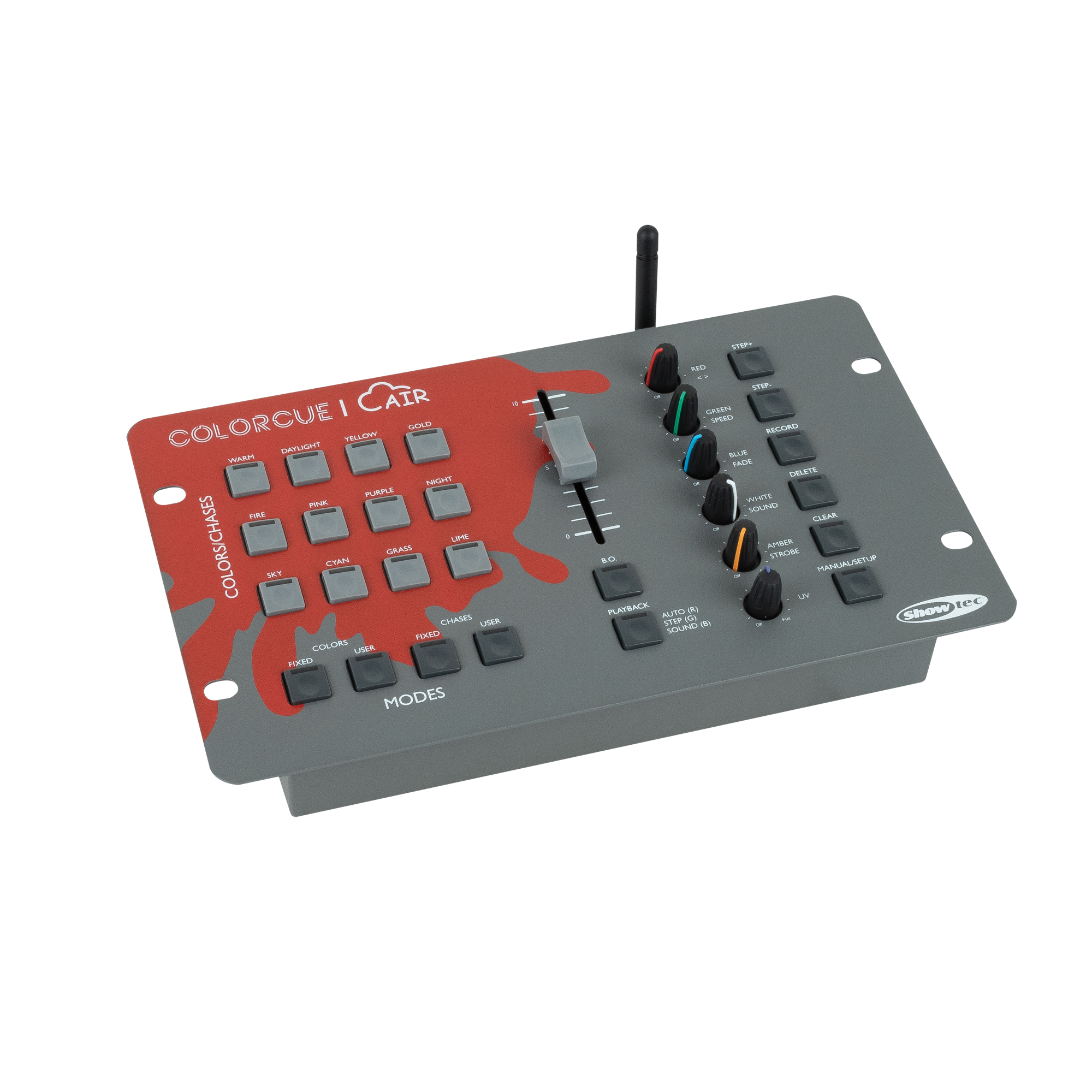 Showtec ColorCue 1 Air Intelligent single-fader, 6-colour, battery-powered LED Controller with wireless DMX Controller LED a fader singolo intelligente alimentato a batteria, 6 colori, con DMX wireless