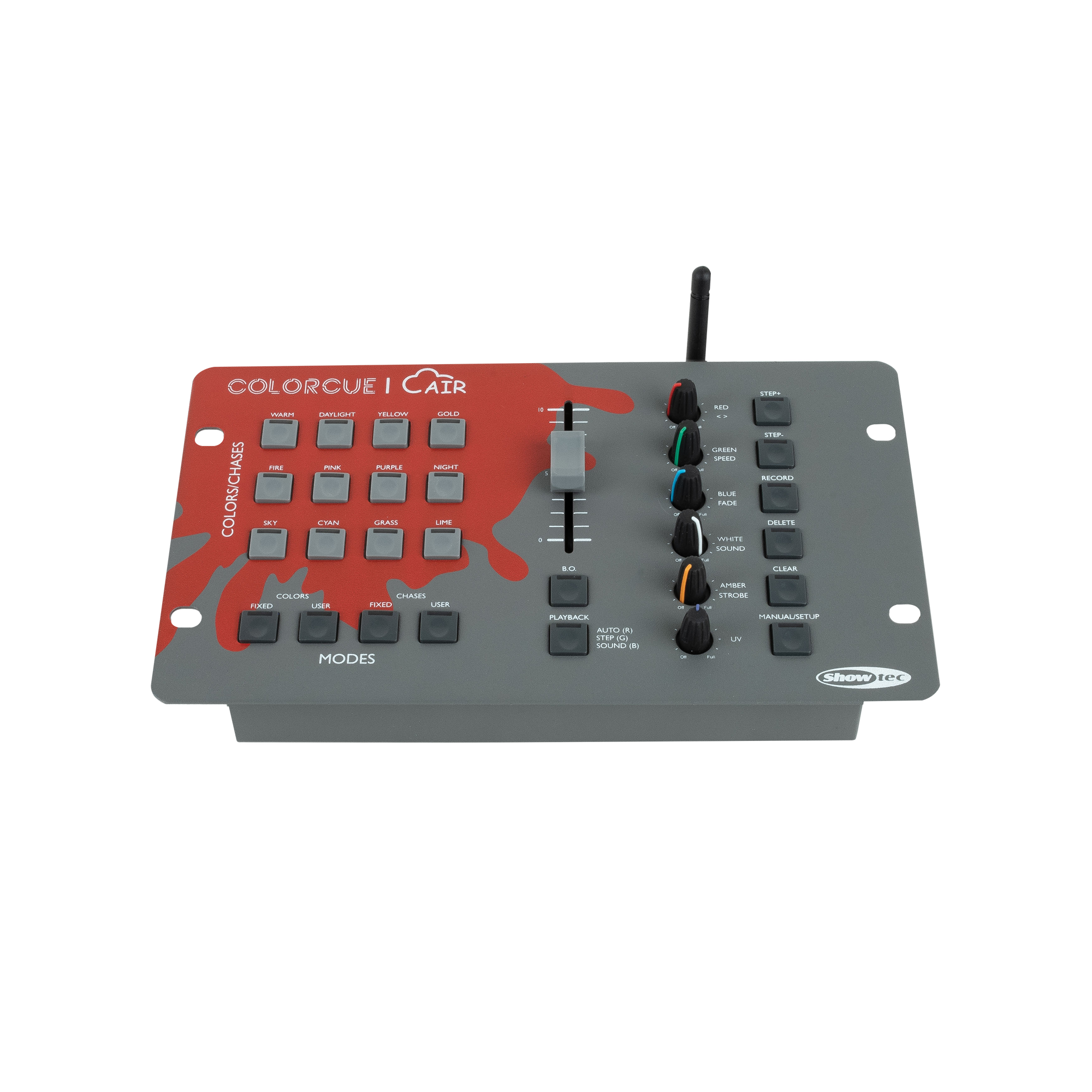 Showtec ColorCue 1 Air Intelligent single-fader, 6-colour, battery-powered LED Controller with wireless DMX Controller LED a fader singolo intelligente alimentato a batteria, 6 colori, con DMX wireless