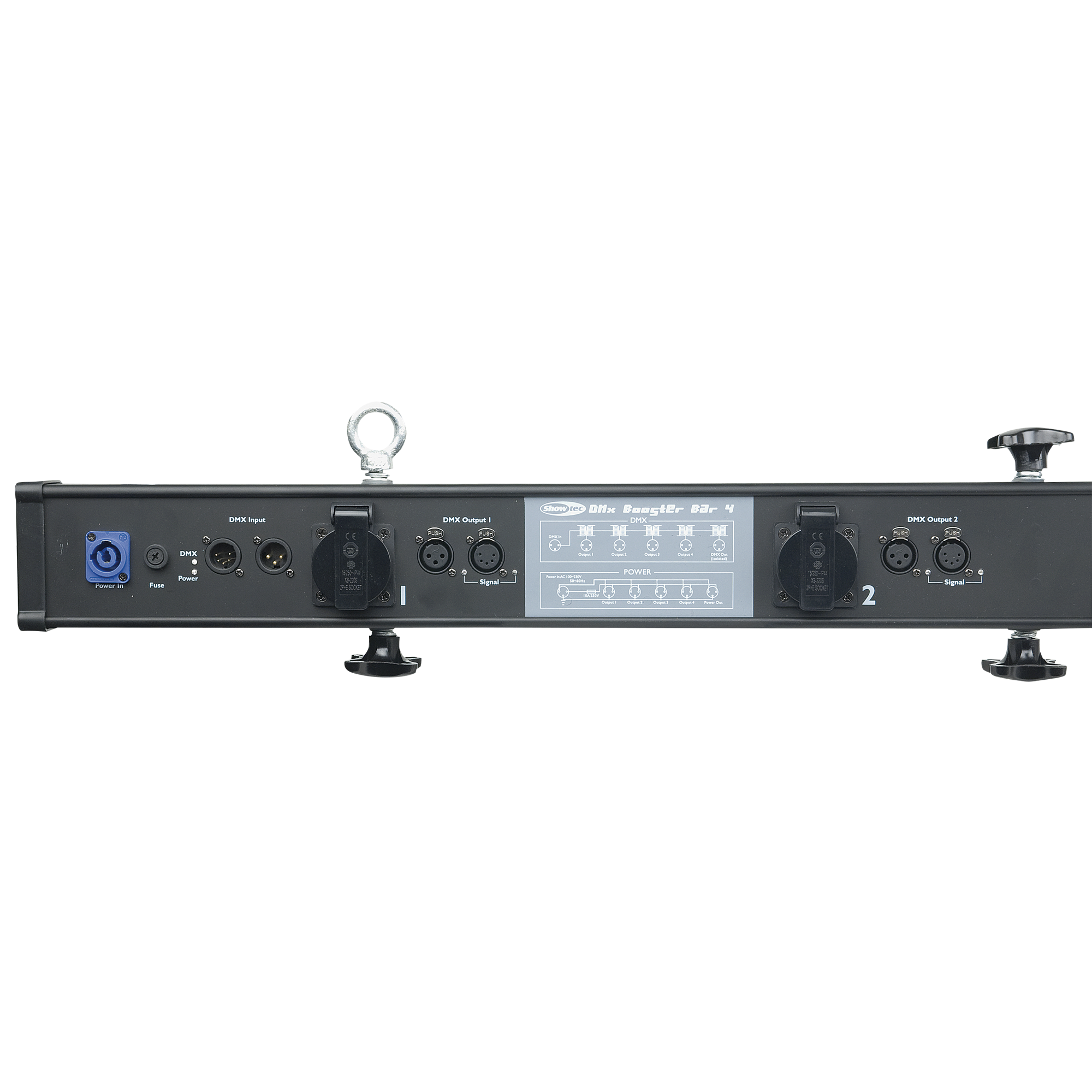 SHOWTEC DMX Booster Bar 4 4-channel DMX Booster 3P & 5P XLR Booster DMX a 4 canali 3 & 5poli XLR