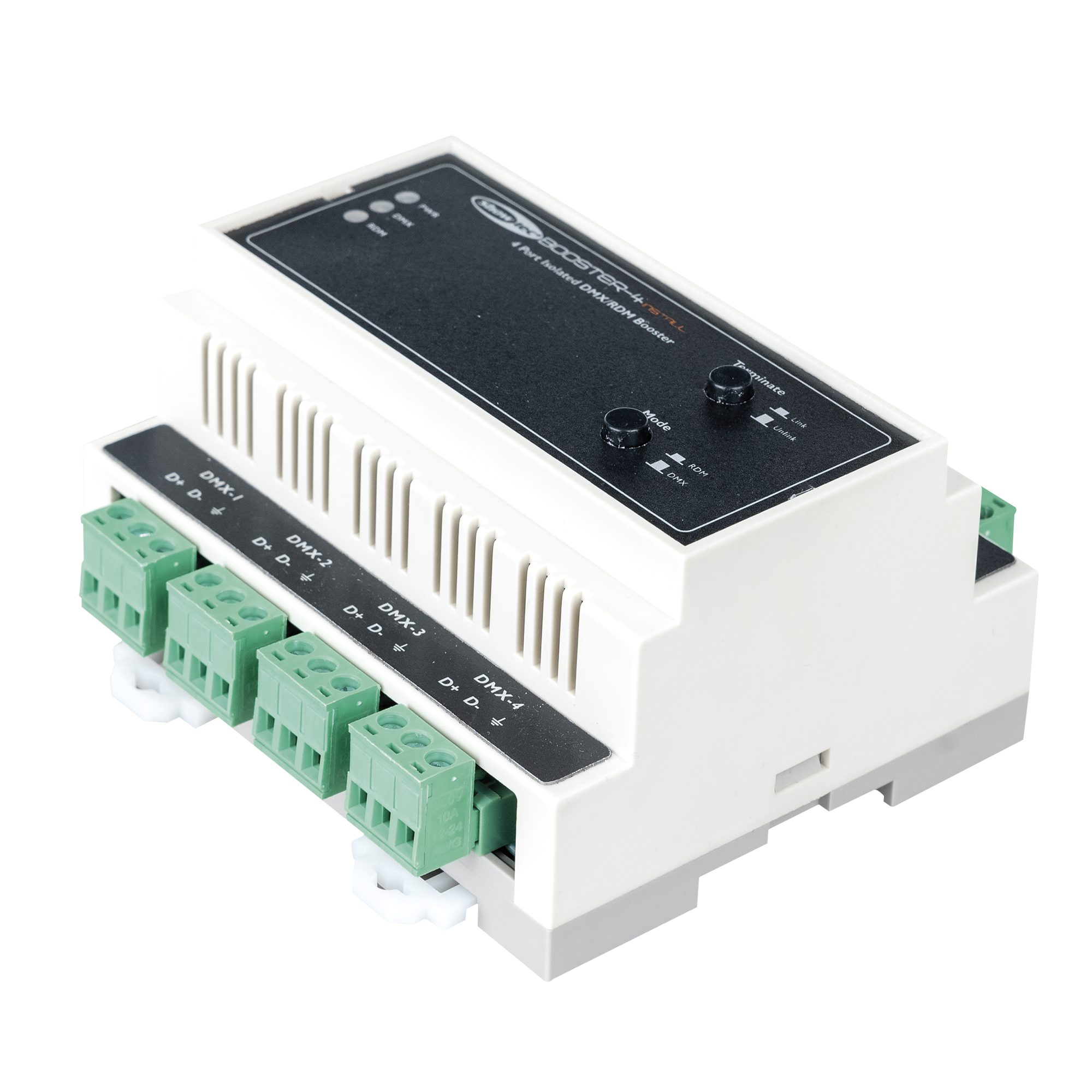 Showtec Booster-4 Install DIN Rail Guida DIN