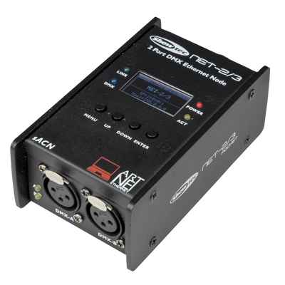 Showtec NET-2/3 Pocket 2-Channel Art-Net node - 3-pin XLR Nodo Art-Net - 2 canali - XLR - 3 poli