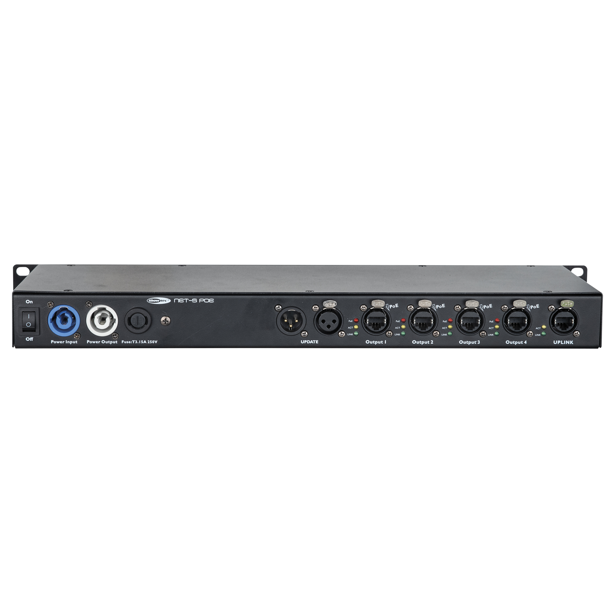 Showtec Net-5 PoE PSE for 4x PD Alimentatore POE per 4x PD