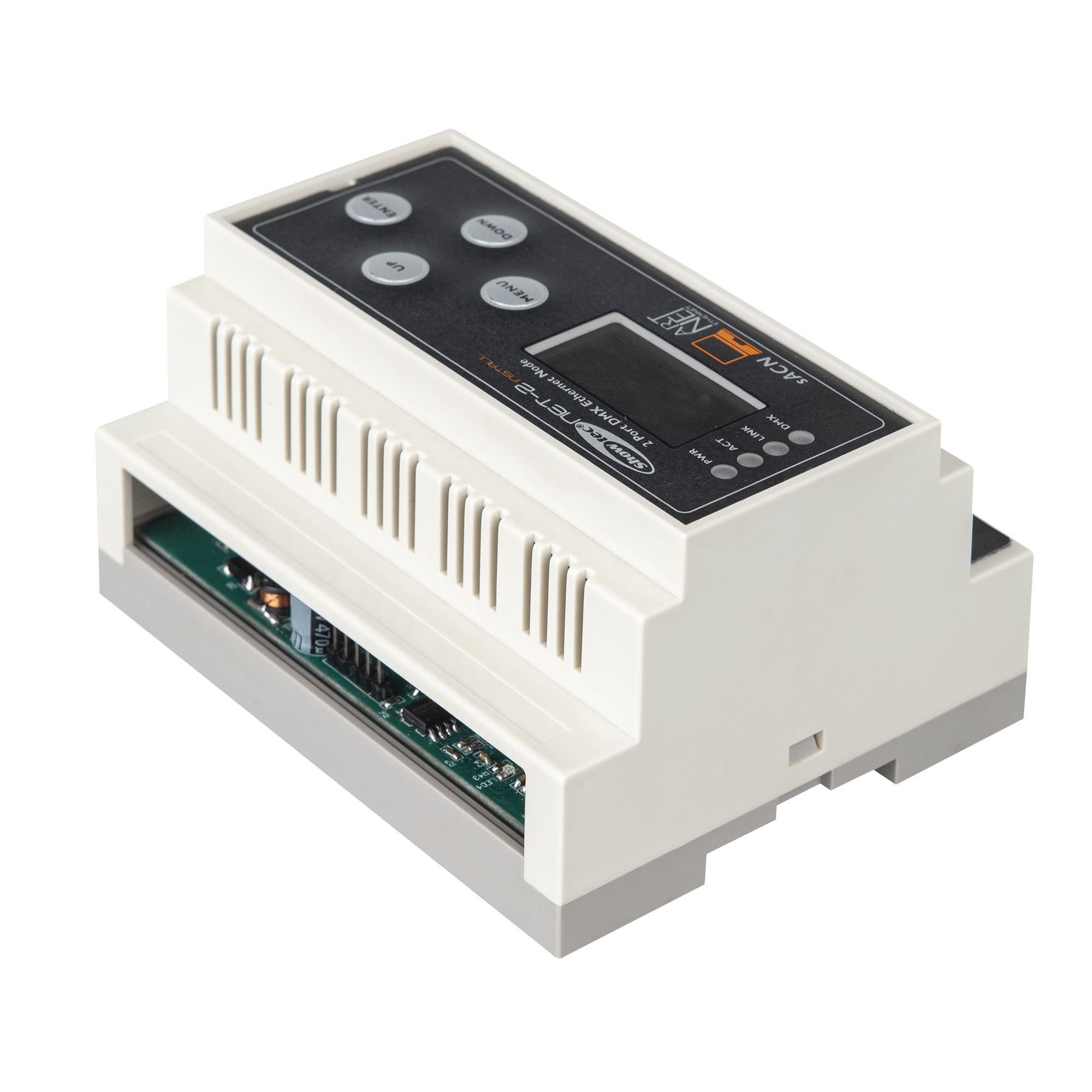 Showtec NET-2 Install DIN Rail Guida Din