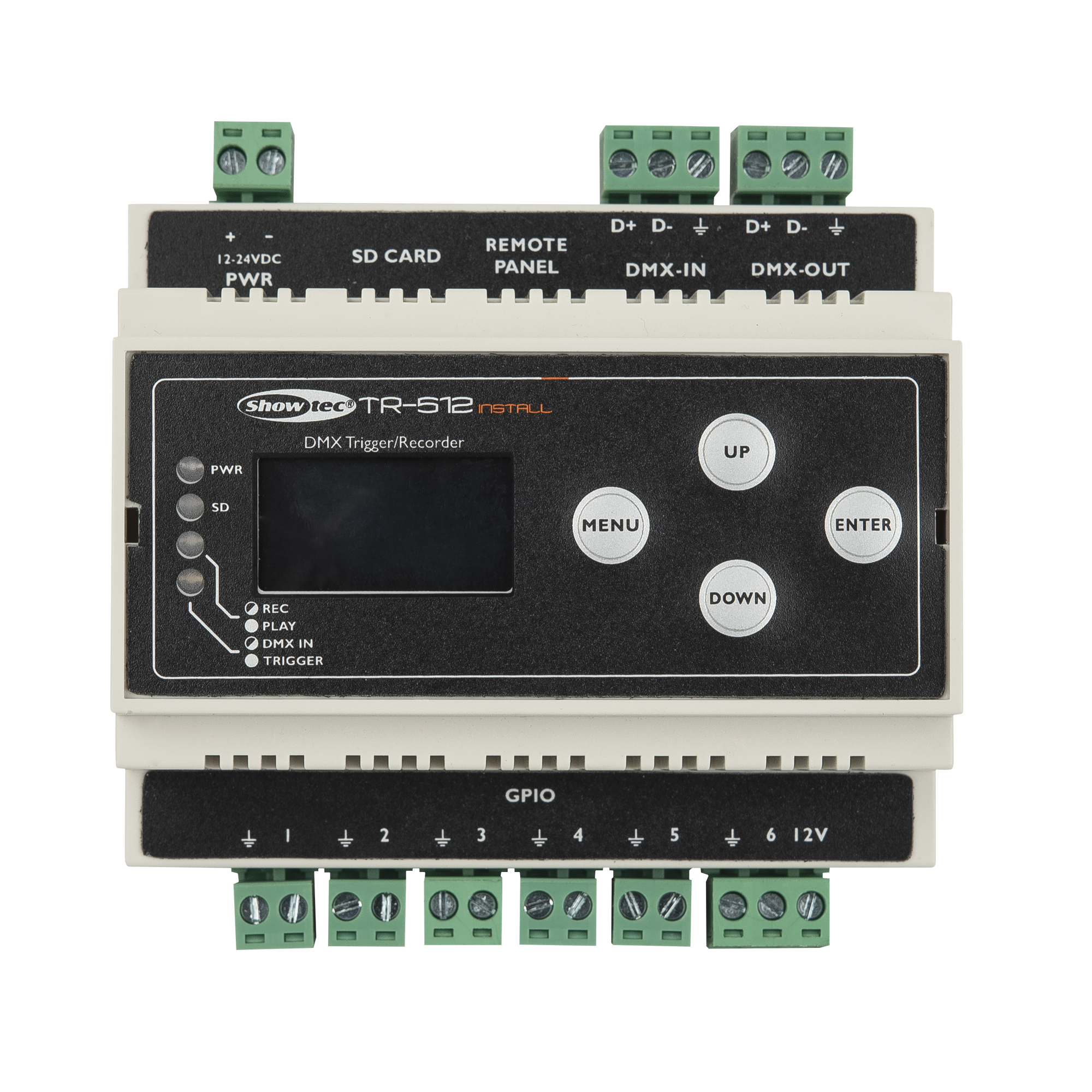 Showtec TR-512 Install Guida Din