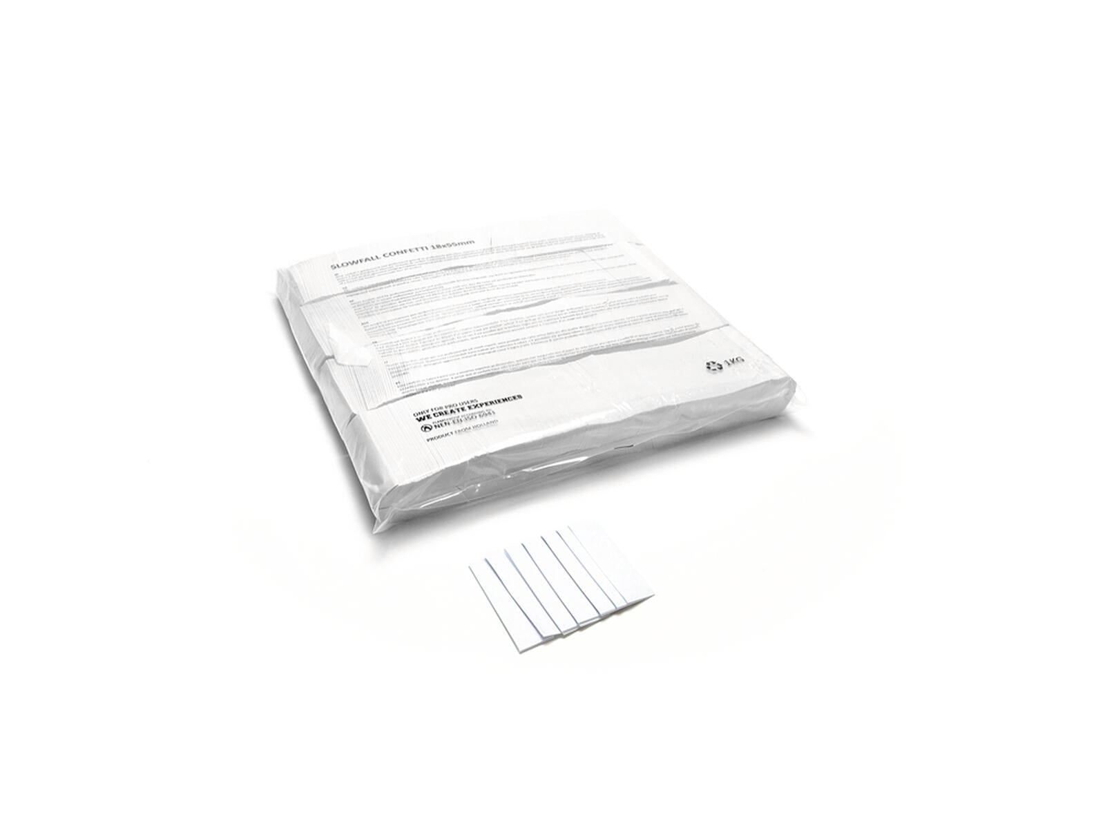 TCM FX Slowfall Confetti rettangolare 55x18mm, bianco, 1kg