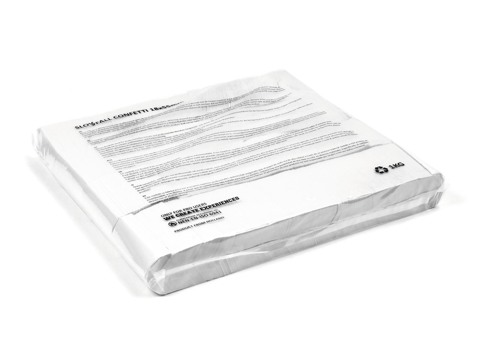 TCM FX Slowfall Confetti rettangolare 55x18mm, bianco, 1kg