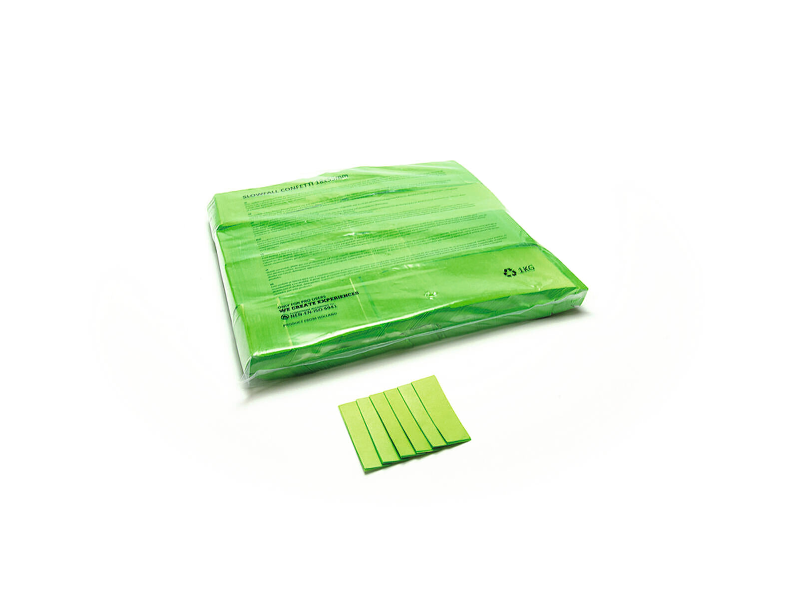 TCM FX Slowfall Confetti rettangolare 55x18mm, verde chiaro, 1kg