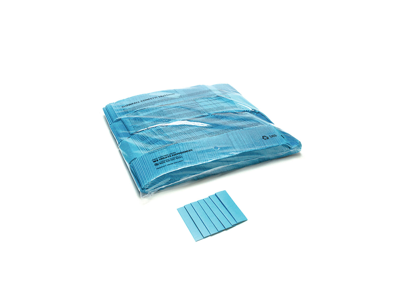 TCM FX Slowfall Confetti rettangolare 55x18mm, azzurro, 1kg