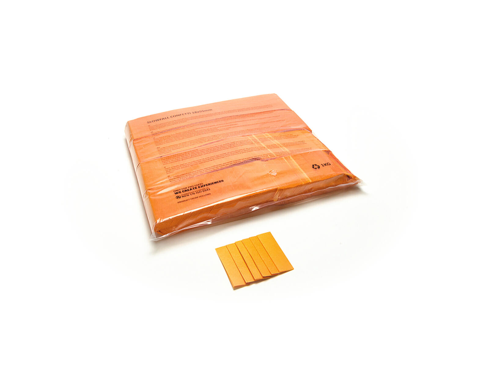 TCM FX Slowfall Confetti rettangolare 55x18mm, arancione, 1kg