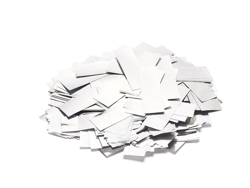 TCM FX Slowfall Confetti rettangolare 55x18mm, bianco/argento, 1kg