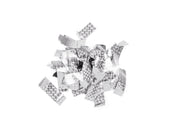 TCM FX Coriandoli Metallici rettangolari 55x18mm, argento, effetto laser, 1kg