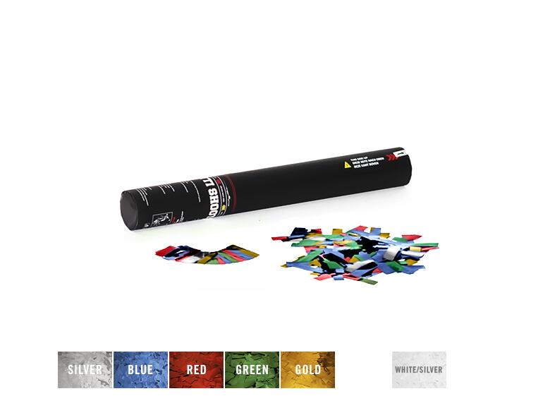 TCM FX Cannone Spara Coriandoli Manuale 50cm, multicolore metallizzato