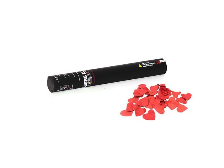 TCM FX Cannone Spara Coriandoli Portatile 50cm, cuori rossi