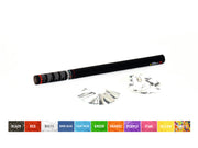 TCM FX Cannone Spara Coriandoli Portatile 80cm, bianco/argento