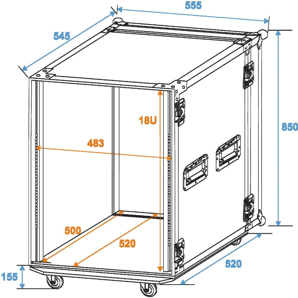ROADINGER Rack 18 Unidades 45 cm con Ruedas