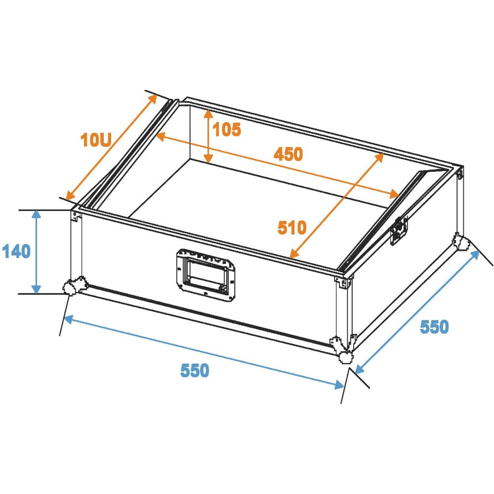 ROADINGER MCB-19, Flight case para mezclador de 19" de 10 unidades