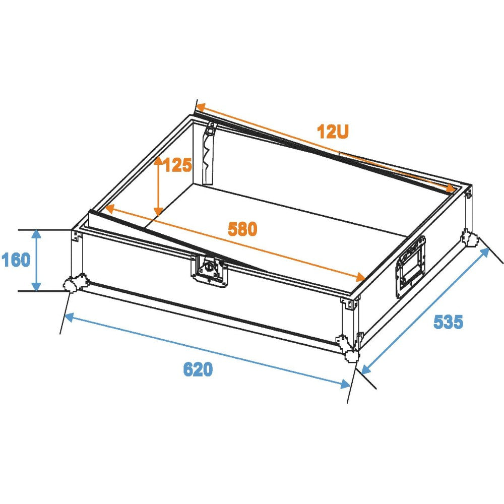 ROADINGER Flightcase para mezclador 12U Negro