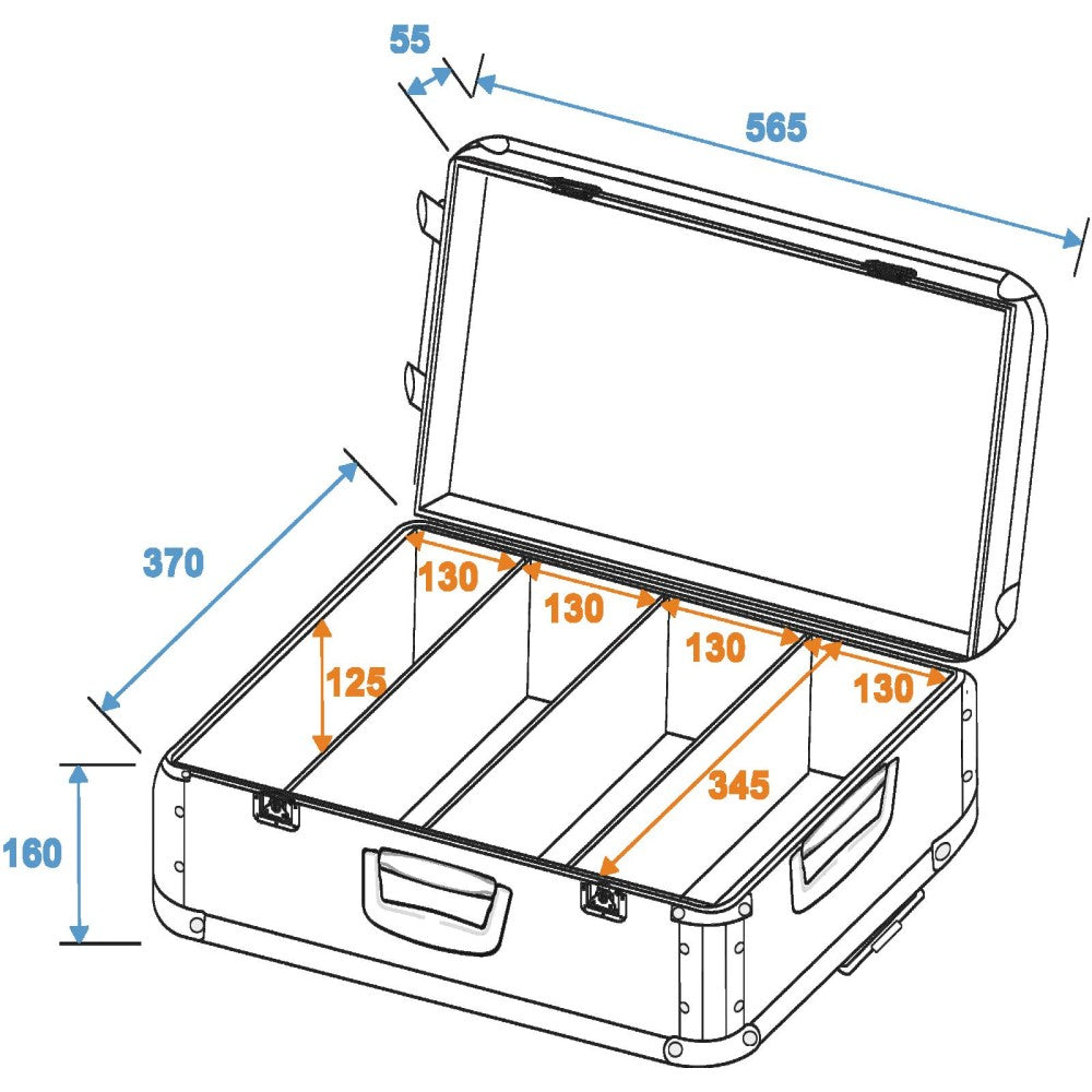 ROADINGER CD 120 estuche trolley para CD