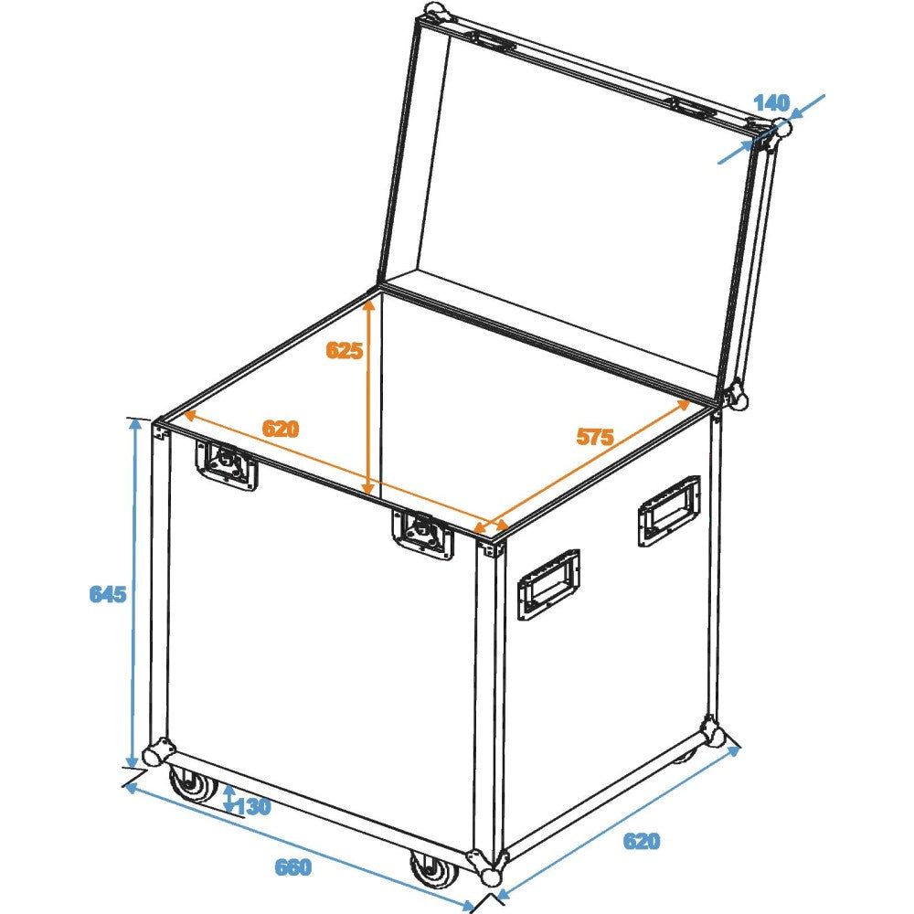 ROADINGER Custodia universale per tour 60 cm con rotelle professionali
