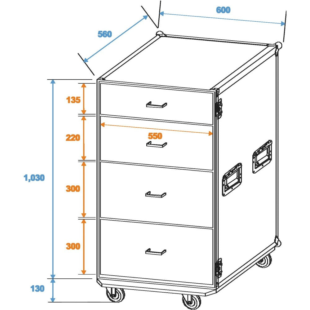 ROADINGER ODS-1 Flightcase universale ad armadio