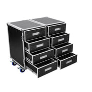 ROADINGER DD-2 Flightcase con 8 cassetti e ruote