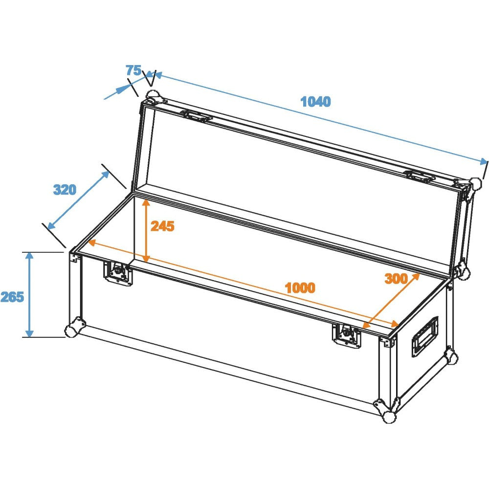 ROADINGER Custodia universale professionale 100x30x30 cm