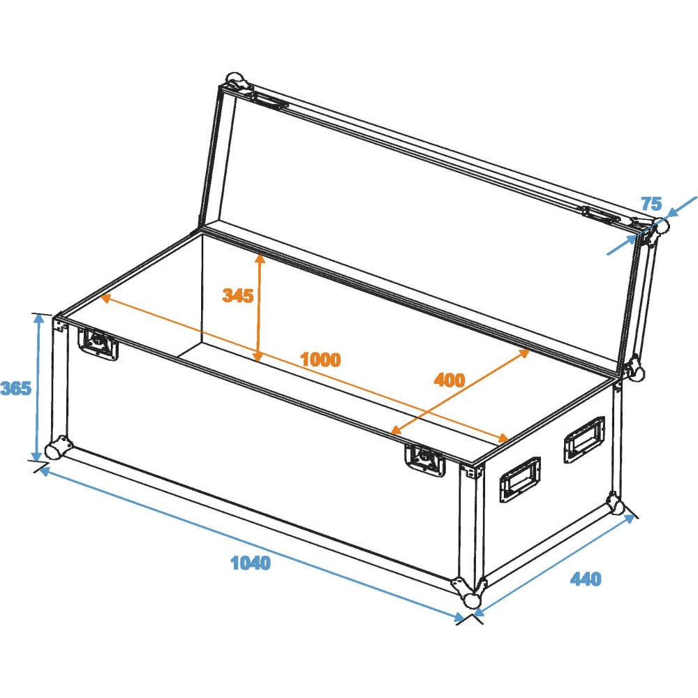 ROADINGER Estuche universal profesional 100x40x40 cm
