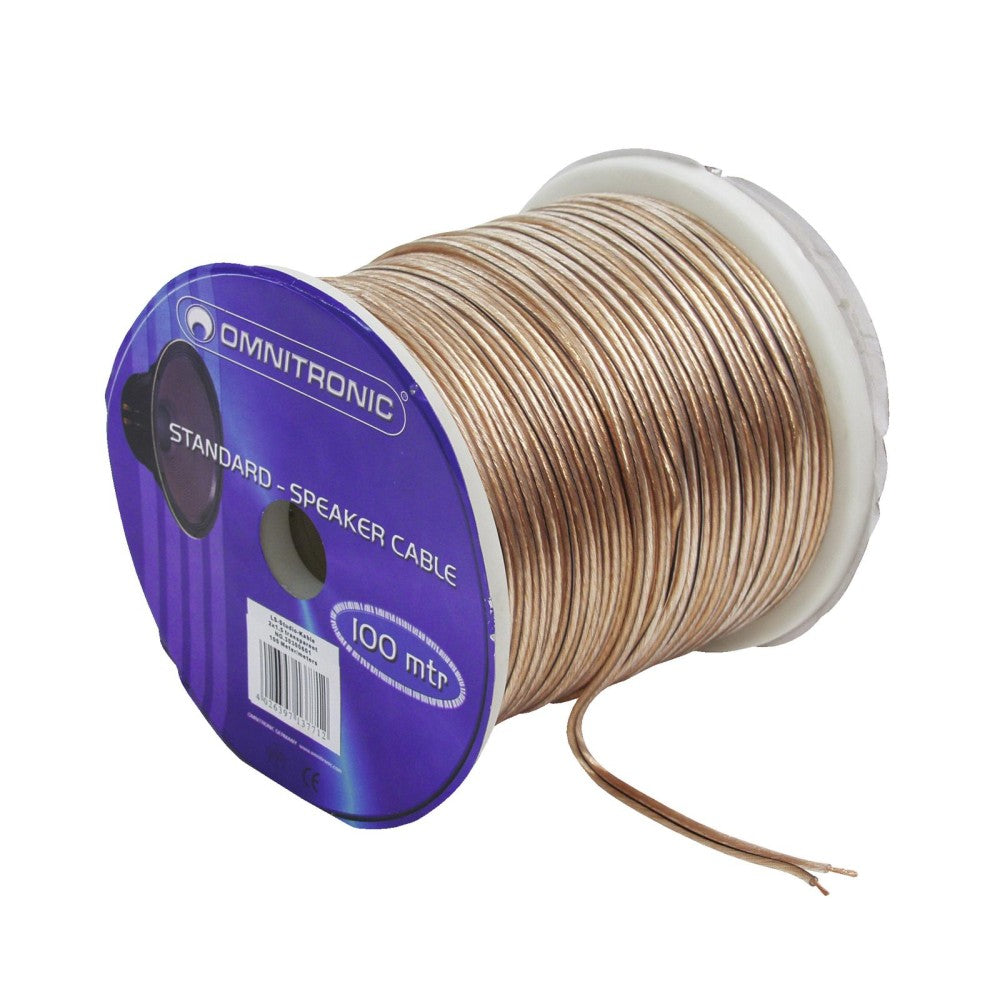OMNITRONIC Cavo per altoparlanti 2x1.5 100m trasparente