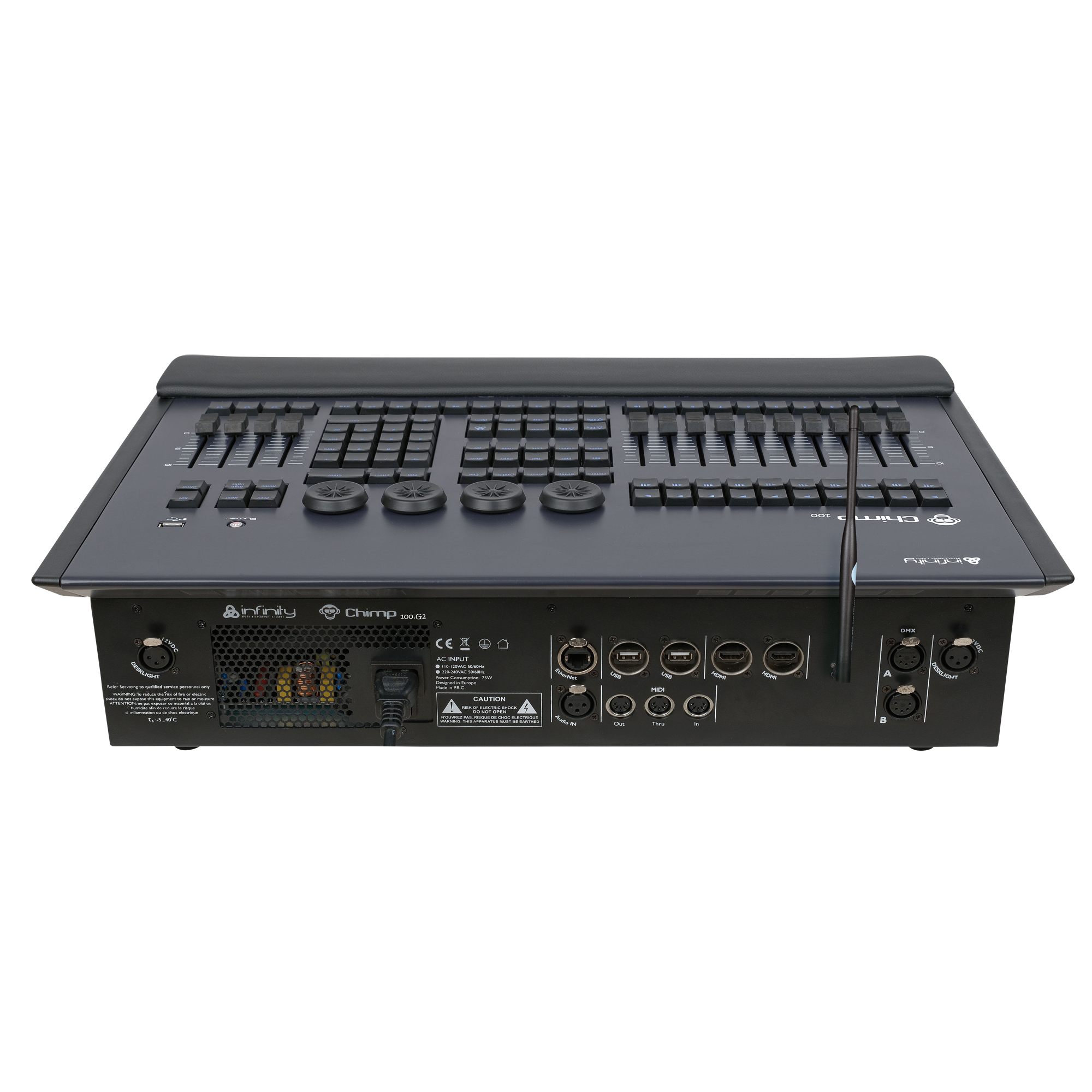 INFINITY Chimp 100.G2 2-Universe DMX console incl. wireless transmitter 2 Universo DMX Console incl. Trasmettitore senza fili