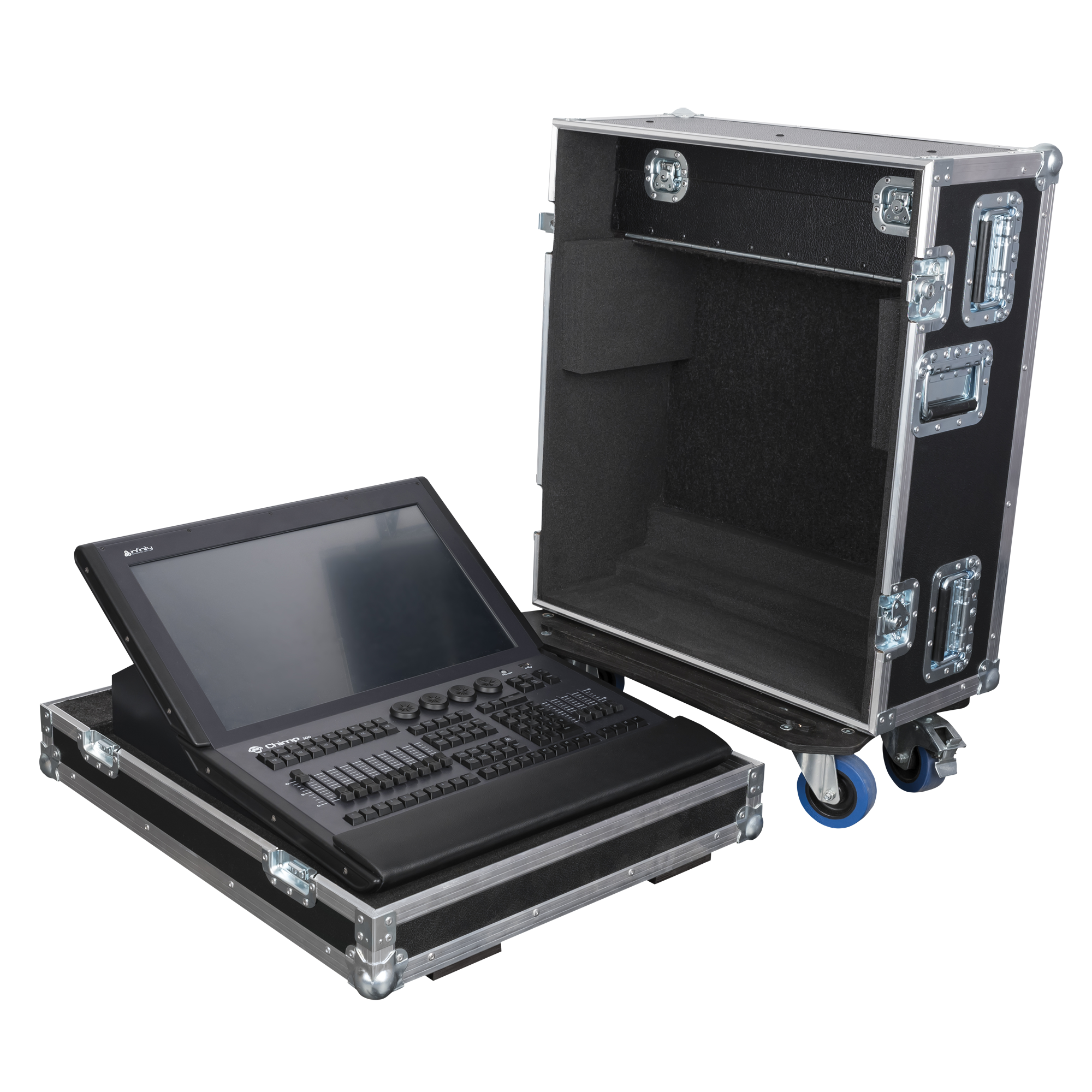 INFINITY Chimp 300.G2 Tourpack Complete Chimp 300.G2 set with flightcase set completo Chimp 300.G2 set con custodia da volo