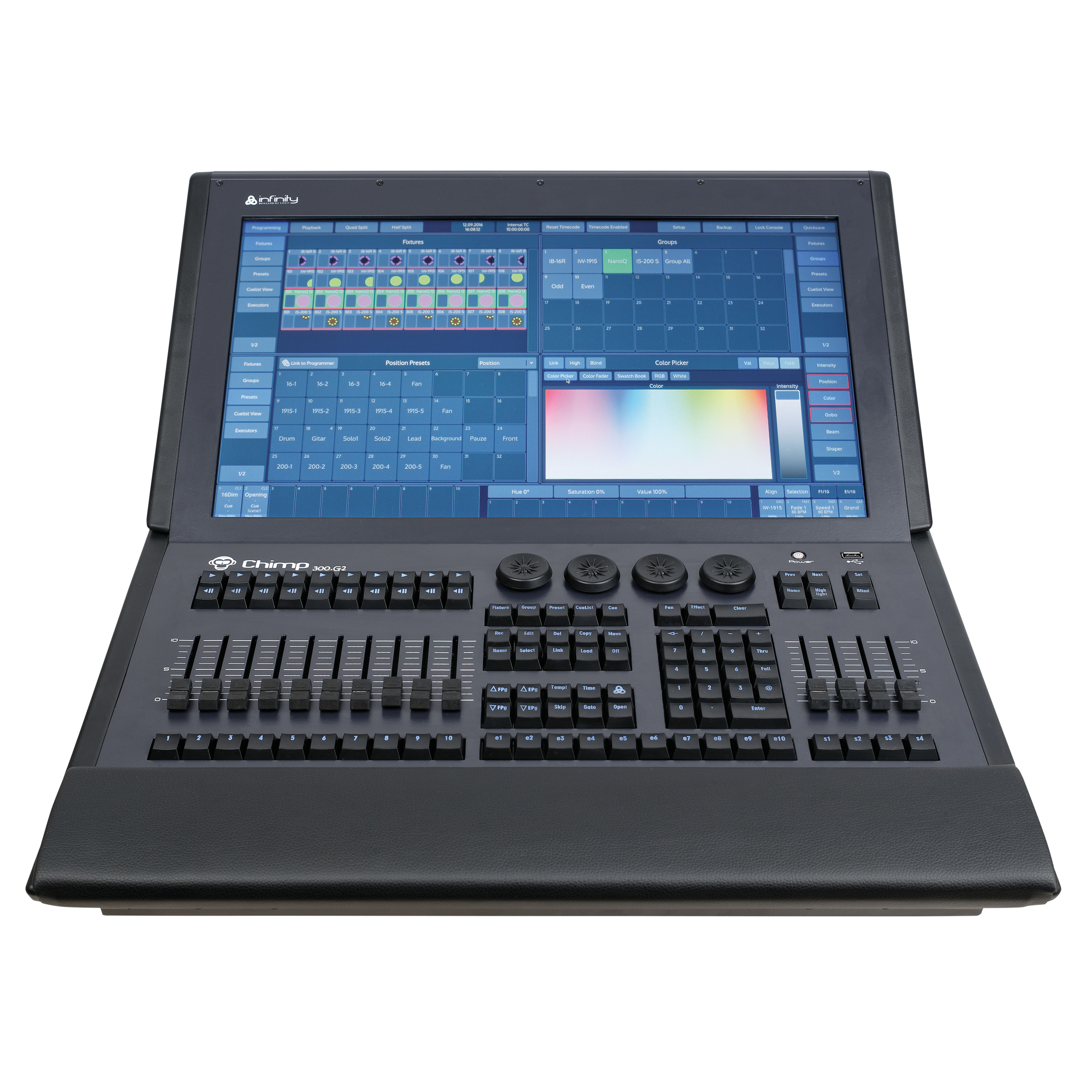 INFINITY Chimp 300.G2 4-Universe DMX console incl. wireless transmitter Console DMX, 4 universi, con trasmettitore Wireless incluso
