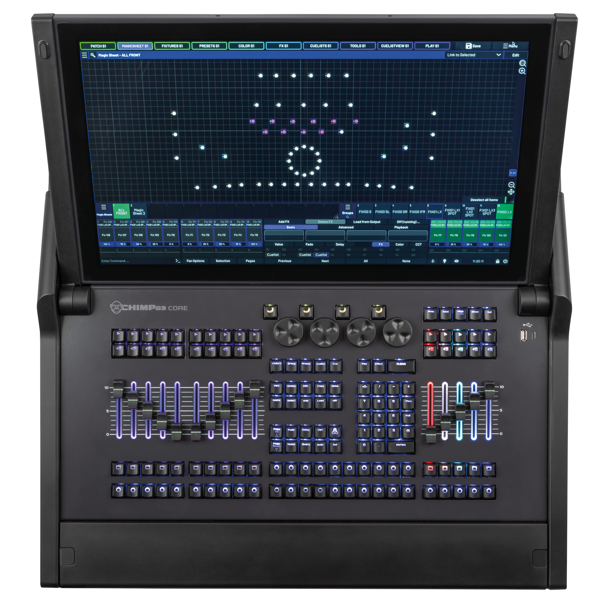 INFINITY CHIMP G3 Core Console luci DMX professionale compatta