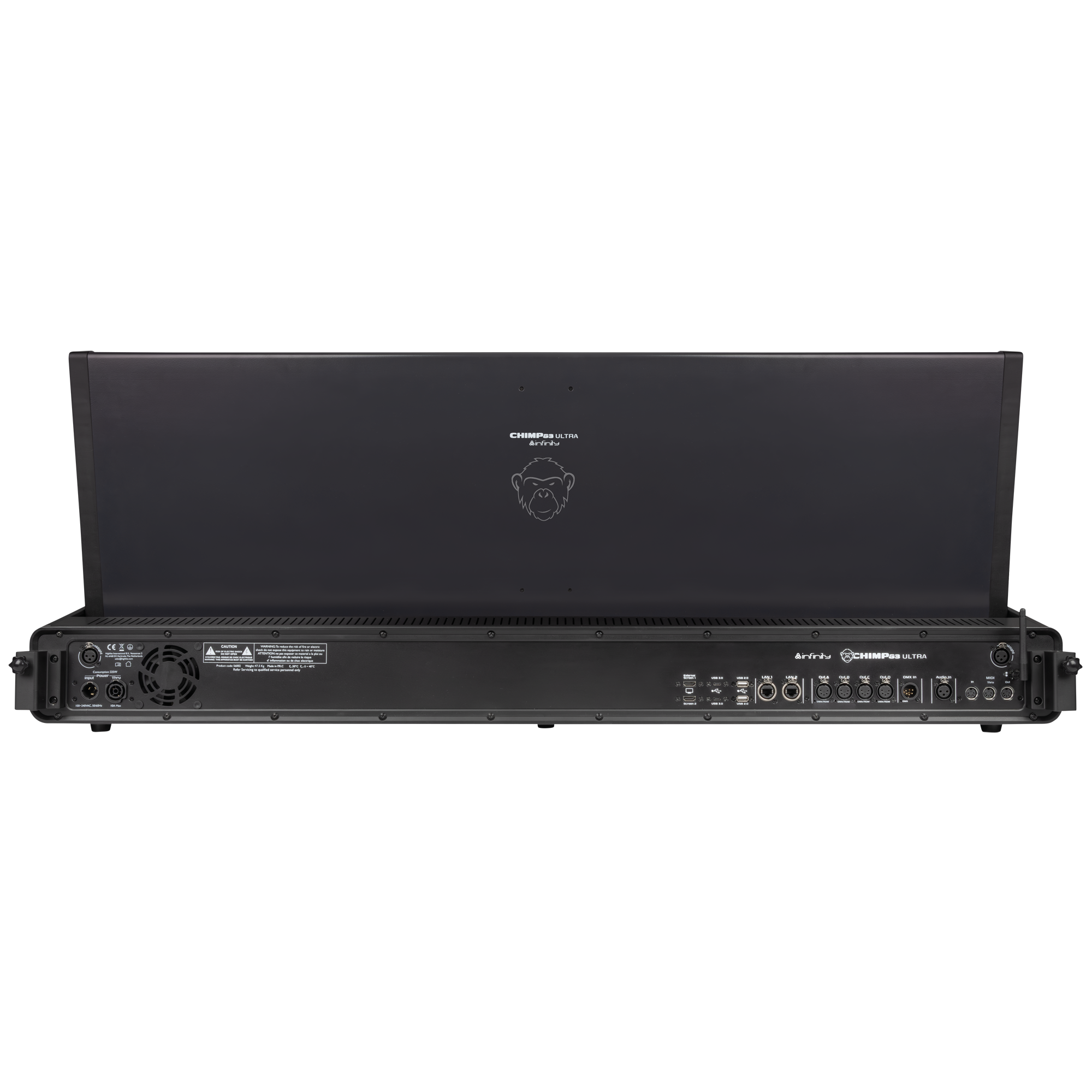 INFINITY CHIMP G3 Ultra Console luci DMX estesa con doppio touchscreen