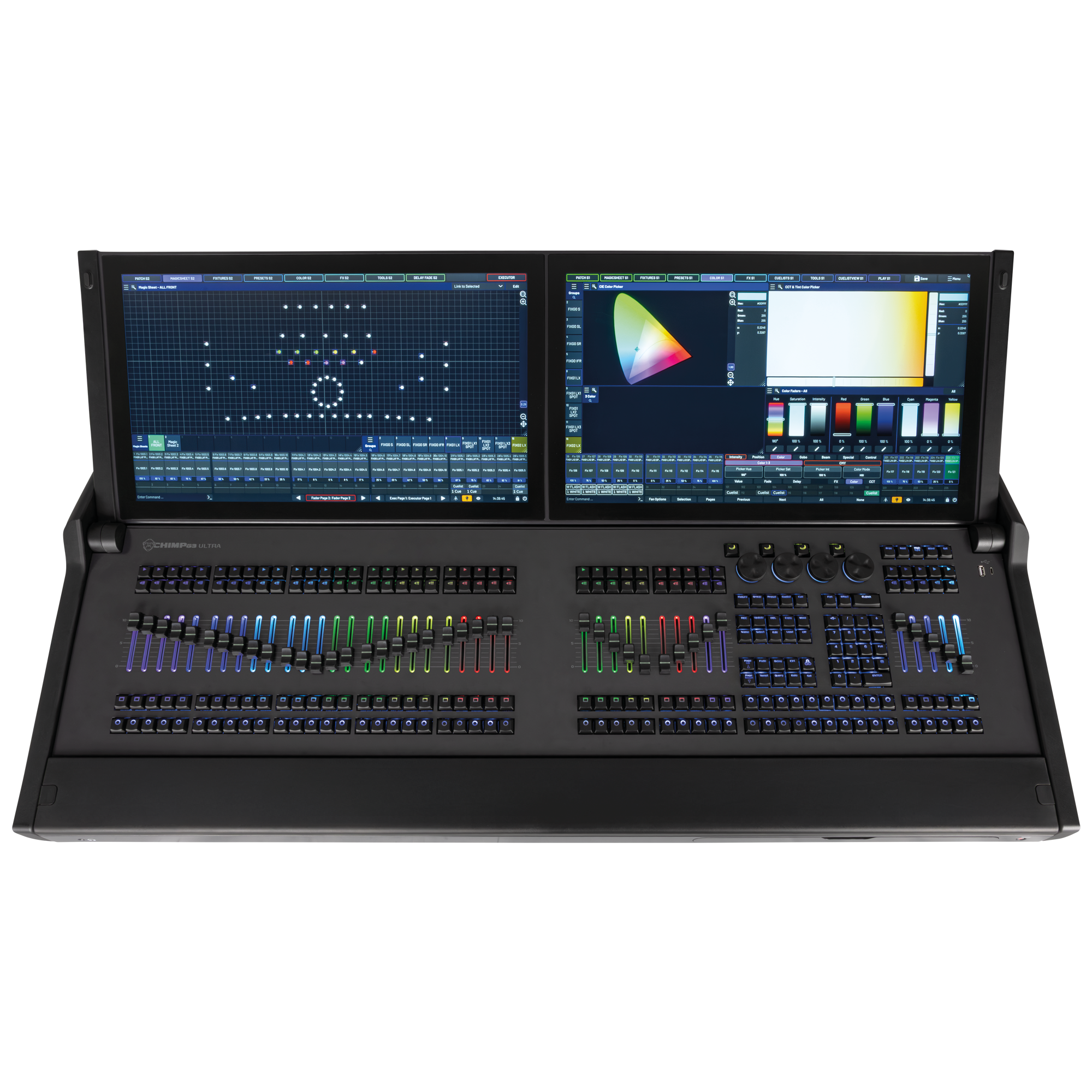 INFINITY CHIMP G3 Ultra Console luci DMX estesa con doppio touchscreen