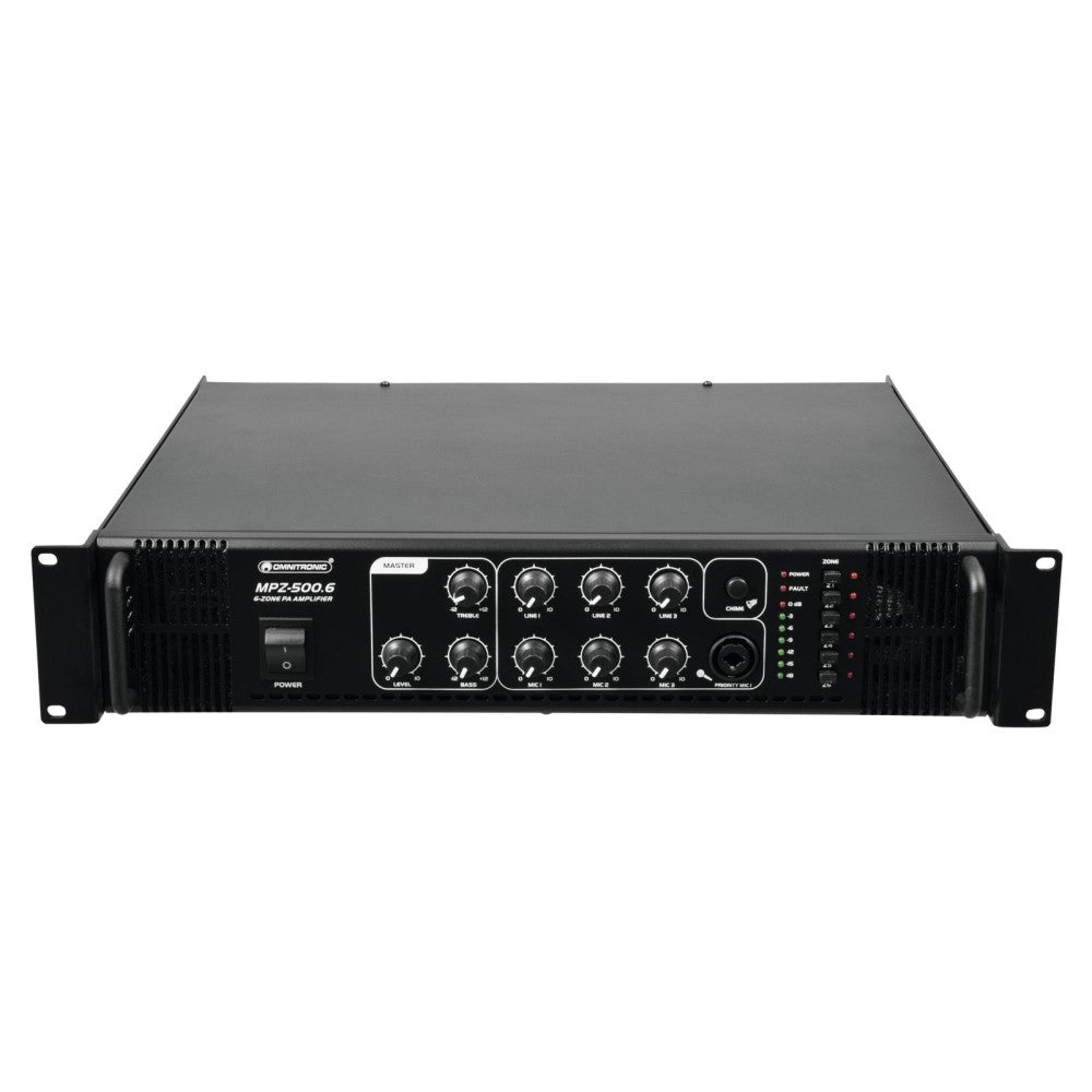 OMNITRONIC MPZ-500.6 Amplificatore a 6 Zone 100 V 500 Watt