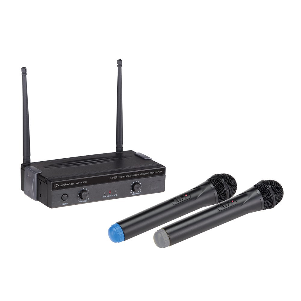 RADIOMICROFONO UHF SOUNDSATION WF-U24HH 4 CANALI 2 TX A MANO 863-865MHz