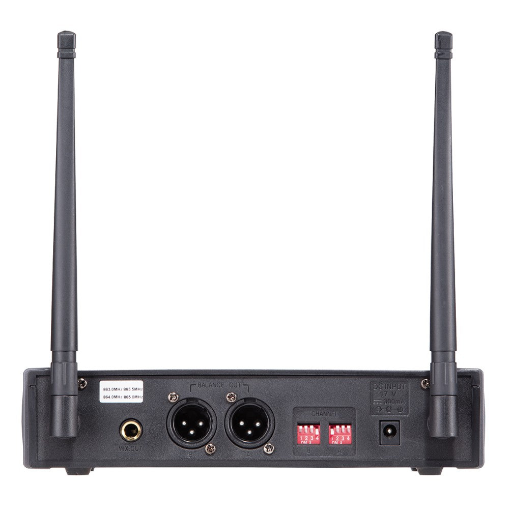 RADIOMICRÓFONO UHF SOUNDSATION WF-U24HH 4 CANALES 2 TX DE MANO 863-865MHz